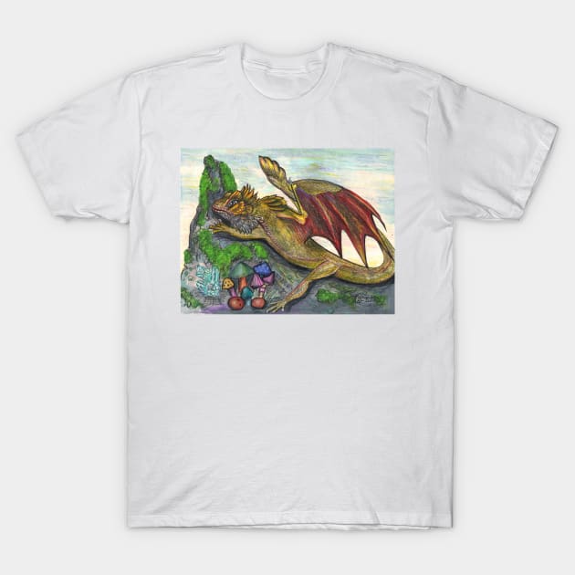 Gold Dragon T-Shirt by pegacorna